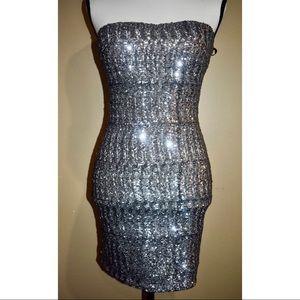 Beautiful Silver Sequin Dress /M